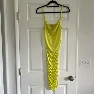 L’agence bodycon neon yellow dress small